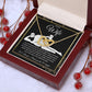 To My Wife Necklace For Women, Funny Gifts For Girlfriend,Valentine Christmas Presents For Girlfriend, Best Birthday Meaningful Gift Ideas For Wife, Women Romantic Jewelry For Her Wedding Message Card and Gift Box Styles Interlocking Heart