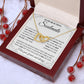Couples Gifts, To My Beautiful Soulmate Necklace From Husband, Wedding Anniversary For Wife From Husband, Wife Wedding From Husband, To My Wife, Necklace Custom Name Message Card and Gift Box Styles on Birthday, Christmas, Wedding, Anniversary Interlockin
