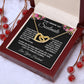 Soulmate Necklace Gifts from Husband, Wedding Gifts for Wife from Husband, Wife Birthday Gifts from Husband, To My Wife Necklace Message Card and Necklace Gifts Box Gift Box Styles on Birthday, Wedding, Anniversary, Valentine Interlocking Heart