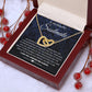 To My Beautiful Soulmate Necklace Birthday Gifts for Wife Gifts from Husband, Wife Valentine Gifts, Gift for Wife, Message Card and Necklace Gift Box Gift Box Styles on Birthday, Wedding, Anniversary, Valentine Interlocking Heart