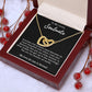 To My Lovely Wife Necklace Gift From Husband To My Badass Wife Pendant Valentine Jewelry with Message Card and Gift Box. Gift for Wife. Necklace Gift Set for Wife Necklace Gifts Box Gift Box Styles Interlocking Heart