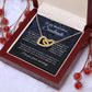To My Beautiful Soulmate Necklace, Love Necklace for Girlfriend, Soulmate Jewelry, Soulmate Necklace, Future Wife Gift, Necklace for Wife from Husband Necklace Message Card and Gift Box Styles on Birthday, Christmas, Wedding, Anniversary Interlocking Hear