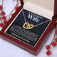 Gifts For Wife Birthday Gifts From Husband Necklace Valentines Day, Necklace for Future Soulmate, Wedding Valentine Jewelry for Wife Necklace Gifts from Husband - Soulmate Gift Necklace with Message Card and Gift Box Interlocking Heart