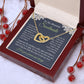 Soulmate Necklace Gift for Her, Soulmate Jewelry, Necklace for Future Soulmate, Valentine Anniversary Jewelry for Wife Necklace Gifts from Husband - Soulmate Gift Necklace with Message Card and Gift Box Interlocking Heart