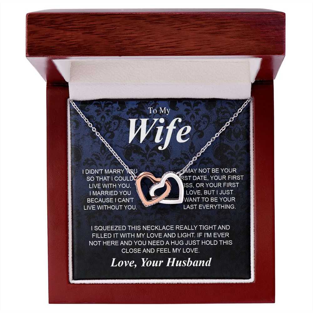 To My Soulmate Necklace Gifts for Wife from Husband, Soulmate Valentine Gifts, Gift for Soulmate Necklace Message Card and Necklace Gift Box Gift Box Styles on Birthday, Wedding, Anniversary, Valentine Interlocking Heart