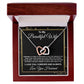 To My Beautiful Wife Necklace From Husband Pendant Jewelry with Message Card and Box Necklaces for Women Valentines Day Happy Anniversary Wedding Present for Birthday, Merry Christmas for Wife Interlocking Heart