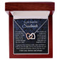Soulmate Necklace Gift for Her, Soulmate Jewelry, Necklace for Future Wife, Valentine Anniversary Jewelry for Wife Necklace Gifts from Husband - Soulmate Gift Necklace with Message Card and Gift Box Interlocking Heart