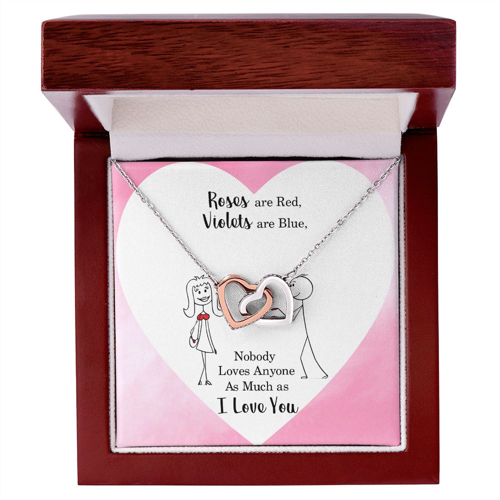 Couples Gifts Necklace To My Better Half Necklace Gifts For My Wife, Happy Anniversary My Love, Love Knot Meaningful Necklace Message Card and Gift Box Styles on Birthday, Christmas, Anniversary Interlocking Heart