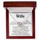 To My Wife Necklace To My Future Wife Gifts, Promise Necklace For Her, Fiance Gifts For Her, Valentine Gifts For Soulmate From Husband With Message Card Box LED, Soulmate Necklace For Women, To My Wife Necklace Interlocking Heart