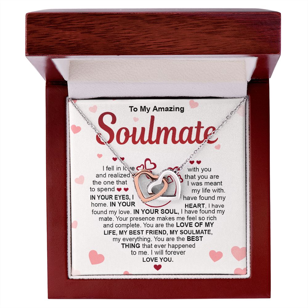 to my soulmate Interlocking Heart