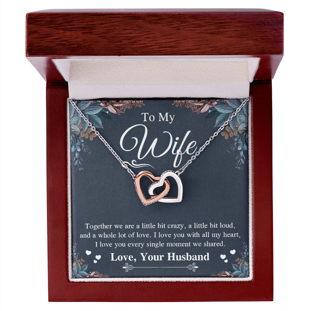 Valentine Gifts To My Soulmate Necklace Gift for Wife from Husband, Soulmate Anniversary Gifts, Gift for Soulmate Necklace Message Card and Necklace Gift Box Gift Box Styles on Birthday, Wedding, Anniversary, Valentine Interlocking Heart