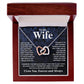 Couples Gifts Necklace To My Wife Necklace Anniversary Christmas Jewelry Romantic Gifts For My Wife Pendant Jewelry with Message Card and Box Necklaces for Women Valentines Day Happy Anniversary Wedding Present Interlocking Heart