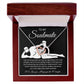 To My Soulmate Necklace For Women, Funny Gifts For Girlfriend,Valentine Christmas Presents For Girlfriend, Best Birthday Meaningful Gift Ideas For Wife, Women Romantic Jewelry For Her Anniversary Message Card and Gift Box Styles Interlocking Heart