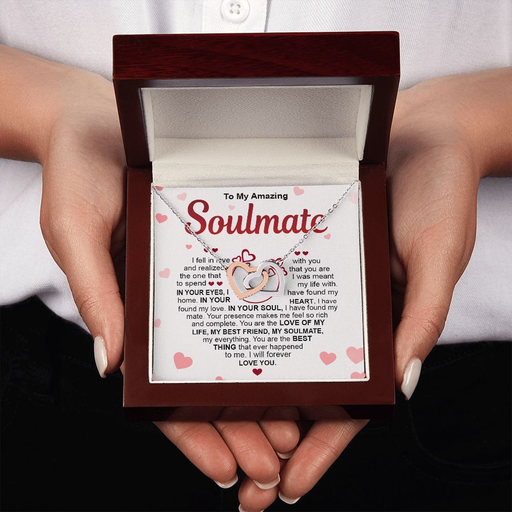 to my soulmate Interlocking Heart