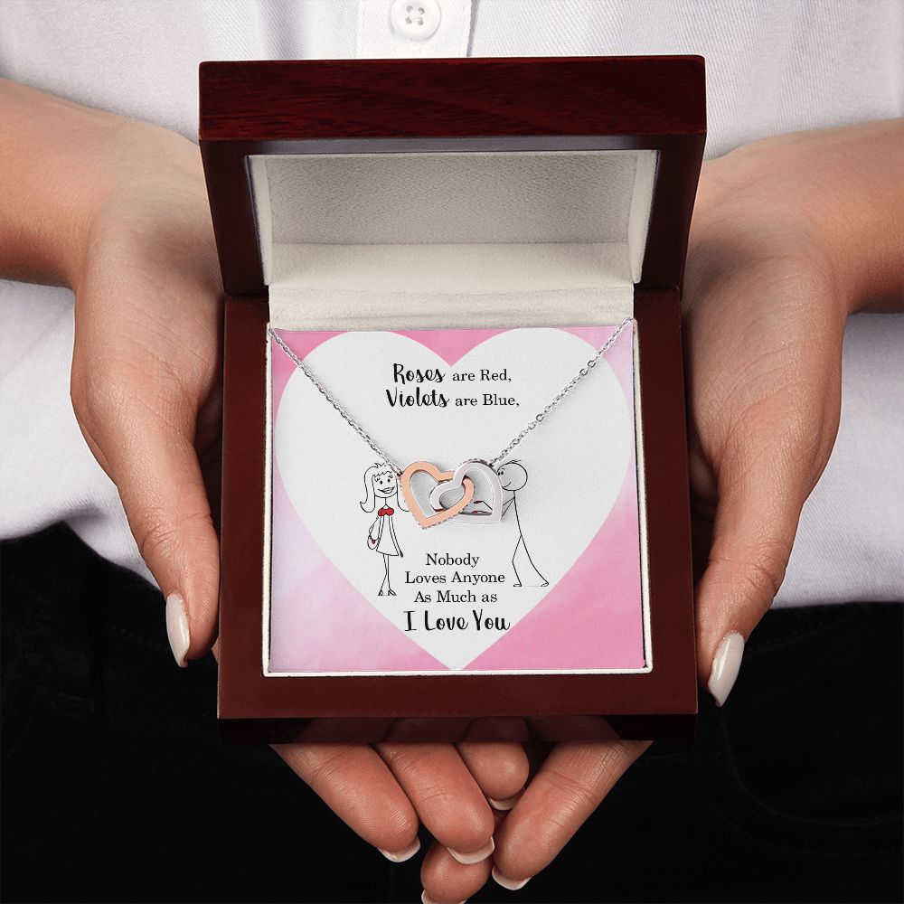 Couples Gifts Necklace To My Better Half Necklace Gifts For My Wife, Happy Anniversary My Love, Love Knot Meaningful Necklace Message Card and Gift Box Styles on Birthday, Christmas, Anniversary Interlocking Heart
