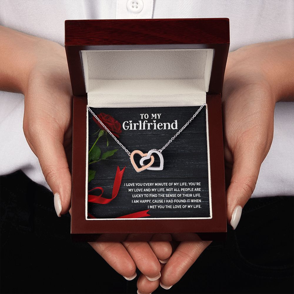 Love Knot Necklace, To My Girlfriend Gifts From Boyfriend, Girlfriend Jewelry, Girlfriend Birthday Anniversary For Girlfriend Gift, Necklace Message Card and Gift Box Styles on Birthday, Christmas, Anniversary  Interlocking Heart