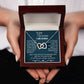To The Woman Necklace Future Wife Gifts, Promise Necklace For Her, Fiance Gifts For Her, Valentine Birthday Gifts For Future Wife With Message Card Box LED, Soulmate Necklace For Women, To My Wife Necklace Interlocking Heart