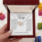 To My Beautiful Wife Necklace, Wedding Anniversary Jewelry for Women, Anniversary Gifts For Wife From Husband To My Wife Necklace Message Card and Necklace Gift Box Gift Box Styles on Birthday, Wedding, Anniversary, Valentine Interlocking Heart