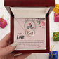The Love Knot Necklace To My Love Knot Necklace, Happy First anniversary, Unique Gift from Husband, Best Jewelry for Wife, Dear Wife, Necklace Message Card and Gift Box Styles on Birthday, Christmas, Anniversary  Interlocking Heart