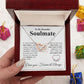 Beautiful Soulmate Necklace My Last Everything, Promise Necklace For Her, Fiance Gifts For Her, Valentine Gifts For Future Wife With Message Card Box LED, Soulmate Necklace For Women, To My Wife Necklace copy Interlocking Heart