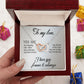 To My Love "Promise NecklaceGift for Fiance, Girlfriend, Future Wife, Wife. Fiance, Girlfriend, Future Wife, Wife Gift, Love Knot Meaningful Necklace Message Card and Gift Box Styles on Birthday, Christmas, Anniversary Interlocking Heart