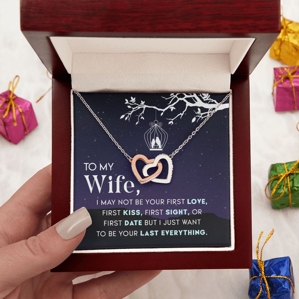 Birthday For Wife, Love Knot Necklace Gifts For Wife From Husband, To My Soulmate Necklace For Women, To My Wife Necklace Wedding Anniversary, I Love You, Meaningful Necklace Message Card and Gift Box Styles on Birthday, Christmas, Anniversary  Interlocki