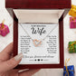 To My Beautiful Wife Necklace Gift, Soulmate for Wife Birthday Gifts from Husband, Anniversary for Women, Soulmate Gifts, Message Card and Necklace Gifts Box Gift Box Styles on Birthday, Wedding, Anniversary, Valentine Interlocking Heart