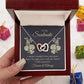 To My Soulmate Necklace for her Jewelry For Her Couples Gifts Necklaces For Soul Mate Christmas Jewelry, Forever & Always, Love Knot Meaningful Necklace Message Card and Gift Box Styles on Birthday, Christmas, Anniversary Interlocking Heart
