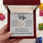 Soulmate Necklace For Women, To My Wife, Soulmate Gifts For Her, Future Wife Necklace, Necklaces For Girlfriend, To My Wife Necklace, Wife Necklace From Husband Necklace Message Card and Gift Box Styles on Birthday, Christmas, Valentine Interlocking Heart