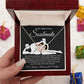 To My Beautiful Soulmate Necklace For Women, Funny Gifts For Girlfriend,Valentine Christmas Presents For Girlfriend, Best Birthday Meaningful Gift Ideas For Wife, Women Romantic Jewelry For Her Anniversary Message Card and Gift Box Styles Interlocking Hea