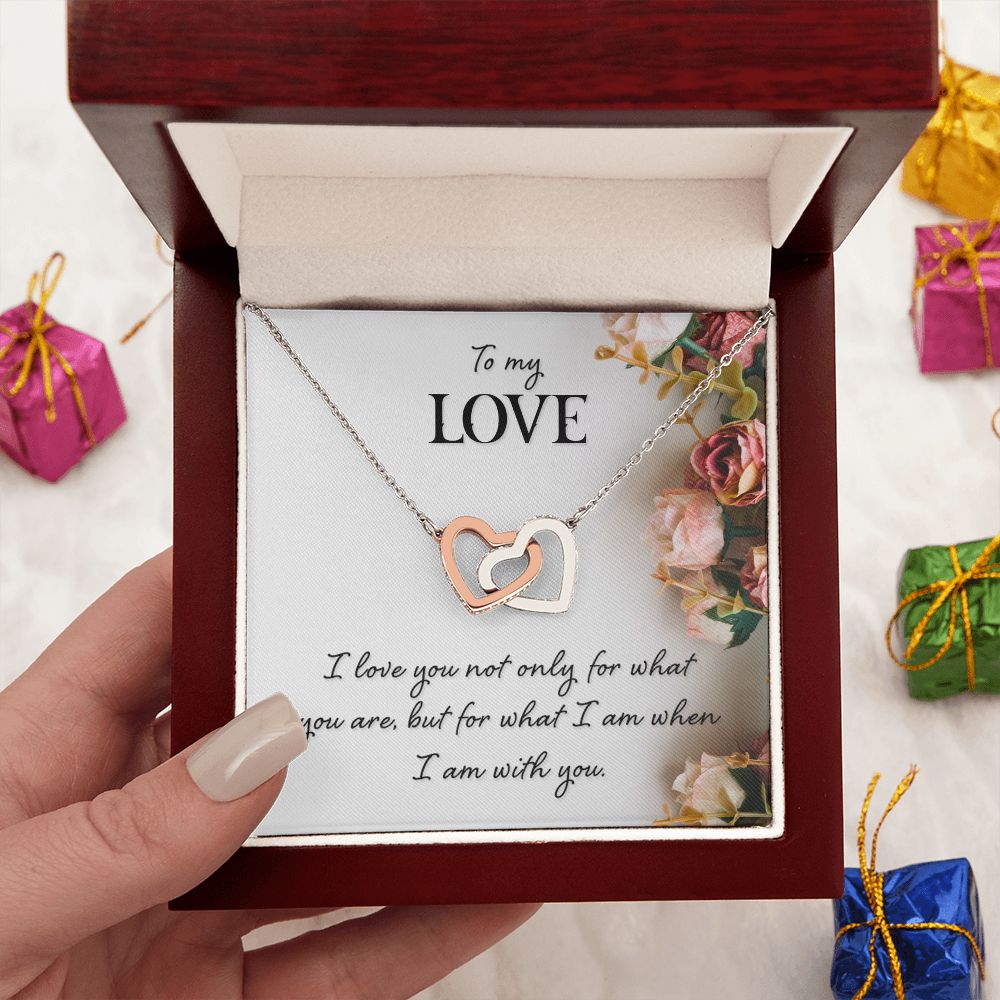 To My Love Necklace I Love You Not Only Gifts For Her Unique Necklaces For Wife From Valentines Day Anniversary Birthday For Her, Love Knot Meaningful Necklace Message Card and Gift Box Styles on Birthday, Christmas, Anniversary Interlocking Heart