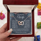 To My Soulmate Necklace Gift for Her, Soulmate Gifts From Husband, Anniversary Gifts For Wife From Husband To My Soulmate Necklace Message Card and Necklace Gift Box Gift Box Styles on Birthday, Wedding, Anniversary, Valentine Interlocking Heart