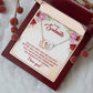 To My Soulmate Necklace I Love You Wife Love Knot Message Card and Box Gift Set for Girlfriend Women from Husband Boyfriend Couples, Meaningful Necklace Message Card and Gift Box Styles on Birthday, Christmas, Anniversary Interlocking Heart