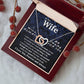 To My Wife Necklace To My Future Wife Necklace Gifts, Promise Necklace For Her, Fiance Gifts For Her, Valentine Necklace Gifts For Soulmate From Husband With Message Card Box LED, Soulmate Necklace For Women, To My Wife Necklace Interlocking Heart