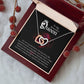 Couples Gifts, Beautiful Queen Necklace Gifts From Husband, Wedding Anniversary Jewelry For Wife From Husband, Wife Birthday From Husband, To My Soulmate Message Card and Gift Box styles On Birthday, Christmas, Anniversary  Interlocking Heart