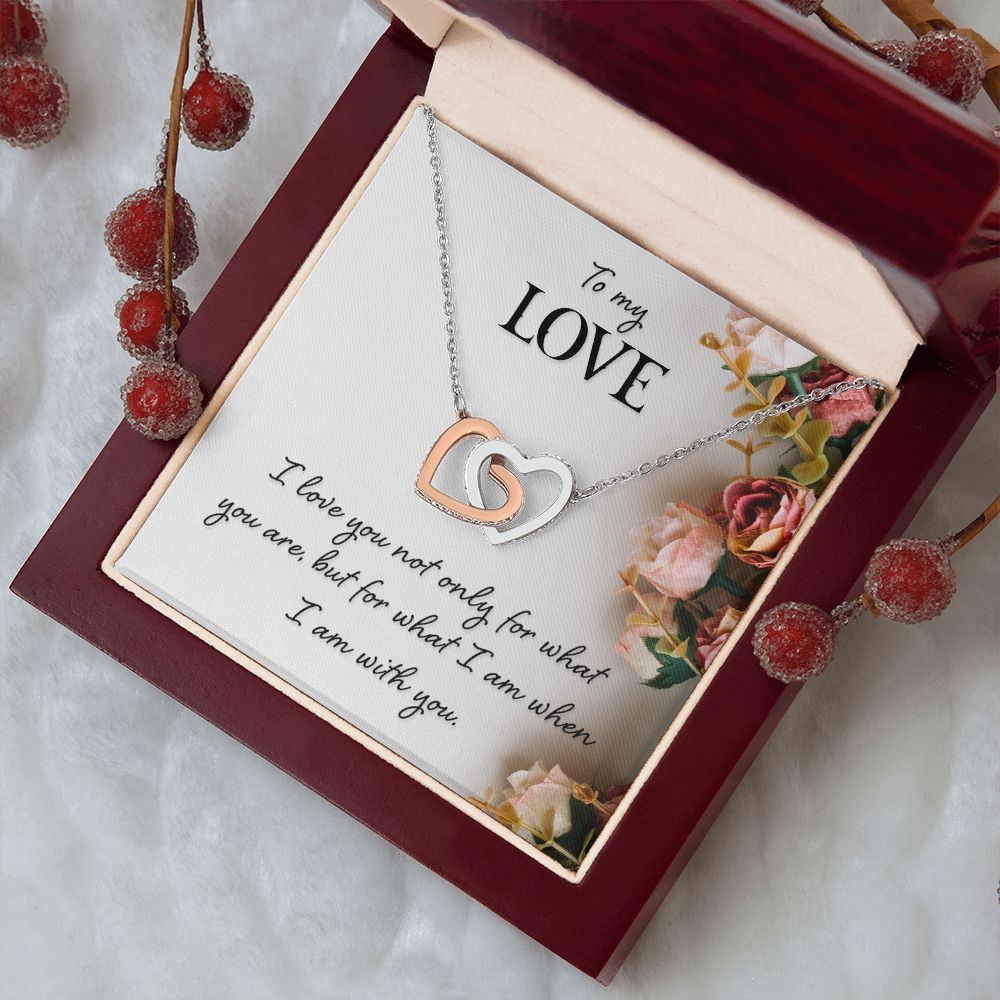 To My Love Necklace I Love You Not Only Gifts For Her Unique Necklaces For Wife From Valentines Day Anniversary Birthday For Her, Love Knot Meaningful Necklace Message Card and Gift Box Styles on Birthday, Christmas, Anniversary Interlocking Heart