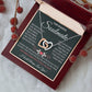 My Beautiful Soulmate Necklace Future Wife Gifts, Promise Necklace For Her, Fiance Gifts For Her, Valentine Gifts For Soulmate With Message Card Box LED, Soulmate Necklace For Women, To My Wife Necklace Interlocking Heart