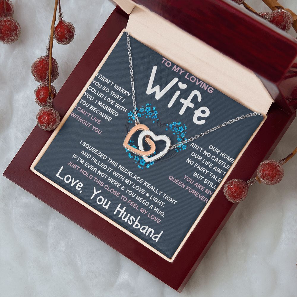 Soulmate Necklace For Women, To My Future Wife, Soulmate Gifts For Her, Future Wife Necklace, Necklaces For Girlfriend, To My Wife Necklace, Wife Necklace From Husband Necklace Message Card and Gift Box Styles on Birthday, Christmas, Valentine Interlockin