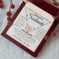 My Beautiful Soulmate Necklace Future Wife Gifts, Promise Necklace For Her, Fiance Gifts For Her, Valentine Birthday Gifts For Future Wife With Message Card Box LED, Soulmate Necklace For Women, To My Wife Necklace Interlocking Heart