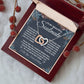 To My Beautiful Soulmate Necklace Gift for Her, Soulmate for Wife Valentine Gifts from Husband, Birthday Jewelry for Women, Soulmate Gifts, Message Card and Necklace Gifts Box Gift Box Styles on Birthday, Wedding, Anniversary, Valentine Interlocking Heart
