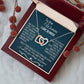 To The Woman Necklace Future Wife Gifts, Promise Necklace For Her, Fiance Gifts For Her, Valentine Birthday Gifts For Future Wife With Message Card Box LED, Soulmate Necklace For Women, To My Wife Necklace Interlocking Heart