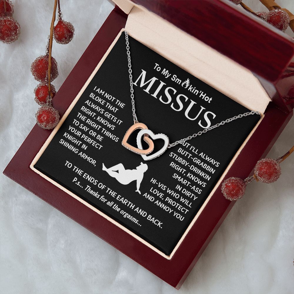 To My Soulmate Necklace For Women, Funny Gifts For Girlfriend, Valentine For Wife Presents For Girlfriend, Best Birthday Meaningful Gift Ideas For Wife, Women Romantic Jewelry For Her Anniversary, Birthday, Valentine Interlocking Heart