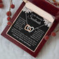 Soulmate Necklace Gift for Her, Soulmate Jewelry, Necklace for Future Wife, Wedding Valentine Jewelry for Wife Necklace Gifts from Husband - Soulmate Gift Necklace with Message Card and Gift Box Interlocking Heart