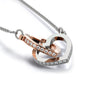 Inspirational Best Necklace Husband To My Wife - Your First Kiss Message Card Husband Love You From Valentine, On Birthday, Christmas Luxury Necklace Rose Gold - Silver
