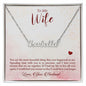 Couples Gifts,My Wife Girlfriend Necklace Gifts From Husband, Wedding Anniversary Jewelry For Wife From Husband, Wife Birthday From Husband, To My Beautiful Wife Girlfriend Message Card and Gift Box styles On Birthday, Christmas, Anniversary  CUSTOM NAME