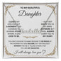 Birthday For Daughter Necklace, Father Daughter Gifts From Mom, Gifts For Daughter From Dad, Daughter Necklaces From Mom, Daughter From Dad, Necklace Custom Name Message Card and Gift Box Styles on Birthday, Christmas, Wedding, Anniversary CUSTOM NAME
