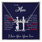 Mothers Day Gift, To My Mom Necklace Dear Mother in Law Mother of The Bride Gift, Happy Mother Day's, Necklace Gift From Son Necklace Customer Name Message Card and Gift Box styles On Birthday, Christmas, Anniversary CUSTOM NAME