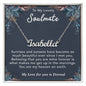 To My Lovely Soulmate Necklace Gift From Husband To My Badass Wife Pendant Birthday Jewelry with Message Card and Gift Box. Gift for Wife. Necklace Gift Set for Wife Necklace Gifts Box Gift Box Styles CUSTOM NAME