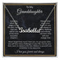 To My Granddaughter Necklace, Granddaughter Gifts From Grandma Grandmother Or Grandpa Grandfather, Necklace Custom Name Message Card and Gift Box Styles on Birthday, Christmas, Wedding, Anniversary CUSTOM NAME