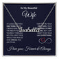 To My Wife Name Necklace My Last Everything, Promise Necklace For Her, Fiance Gifts For Her, Birthday Gifts For Future Wife With Message Card Box LED, Soulmate Necklace For Women, To My Wife Necklace. CUSTOM NAME
